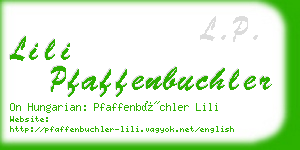 lili pfaffenbuchler business card